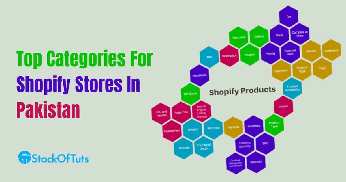 Top Categories For Shopify Stores In Pakistan