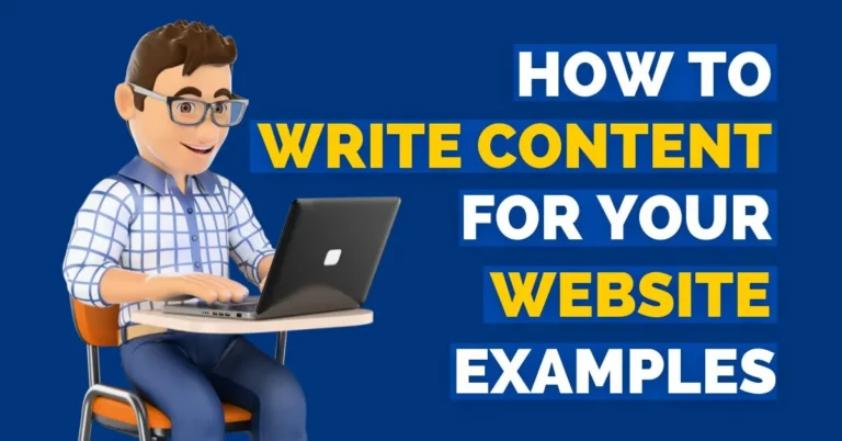 how to write content for your website examples?