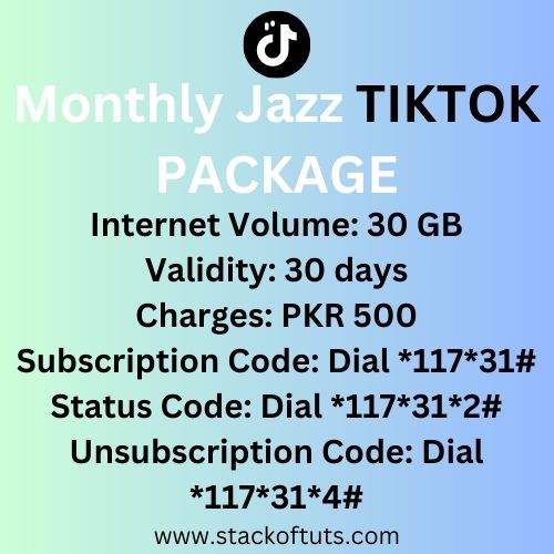 Monthly Jazz TikTok Package